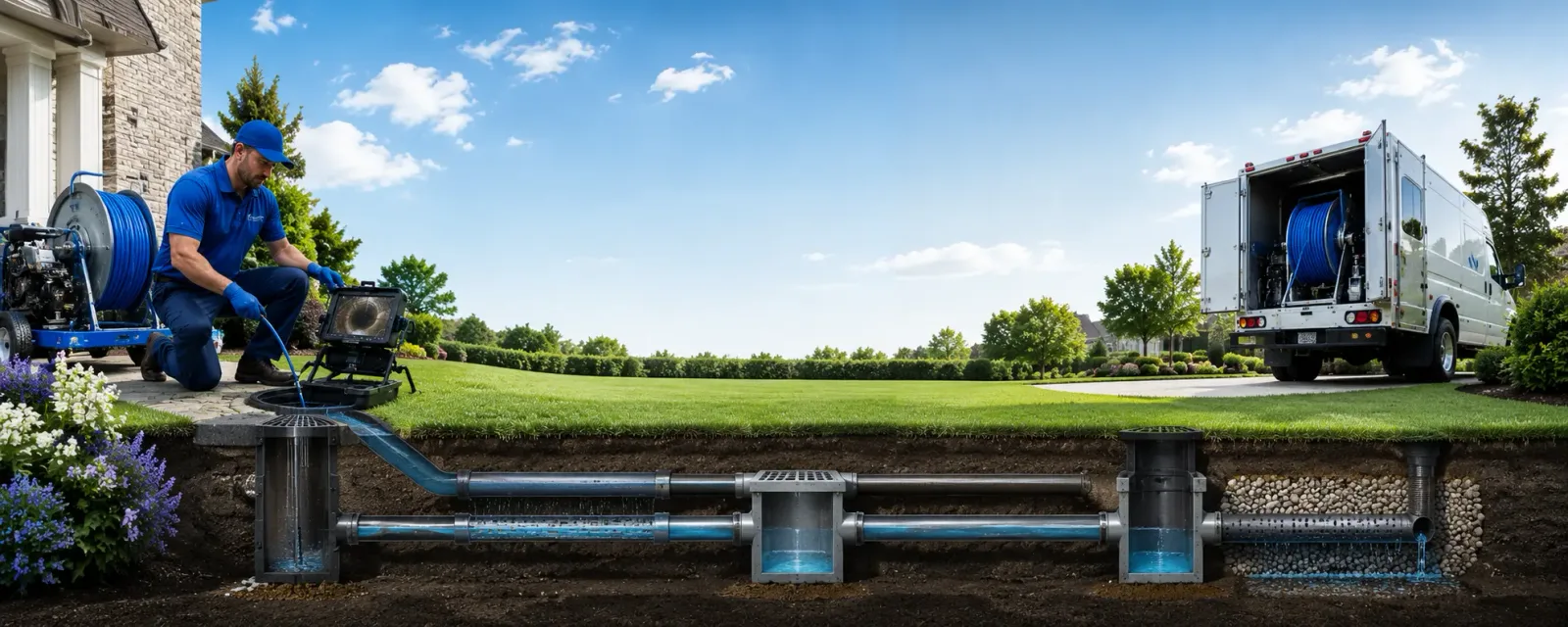 Outdoor drain cleaning information for De Witt, NE
